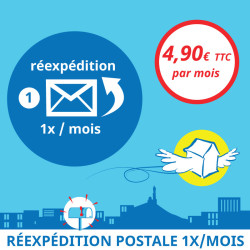 Adresse postale en France - Réexpédition postale 1x / mois