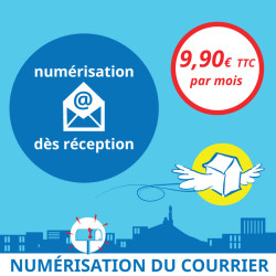 Adresse postale en France - Numérisation du courrier dès réception