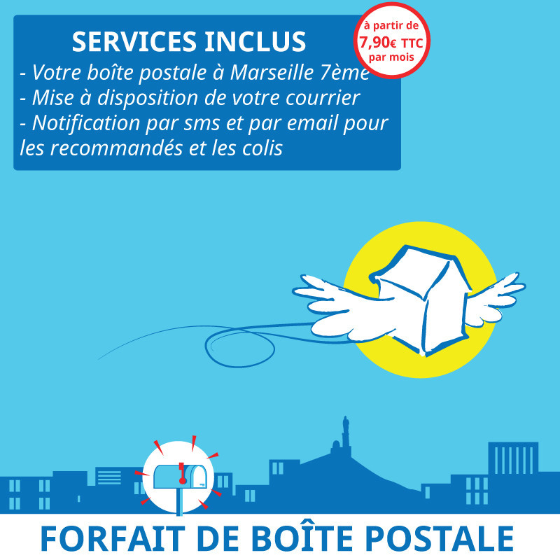 Adresse postale en France - boîte postale Marseille 7