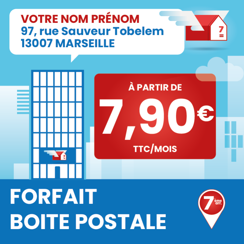 Adresse postale en France - boîte postale Marseille 7