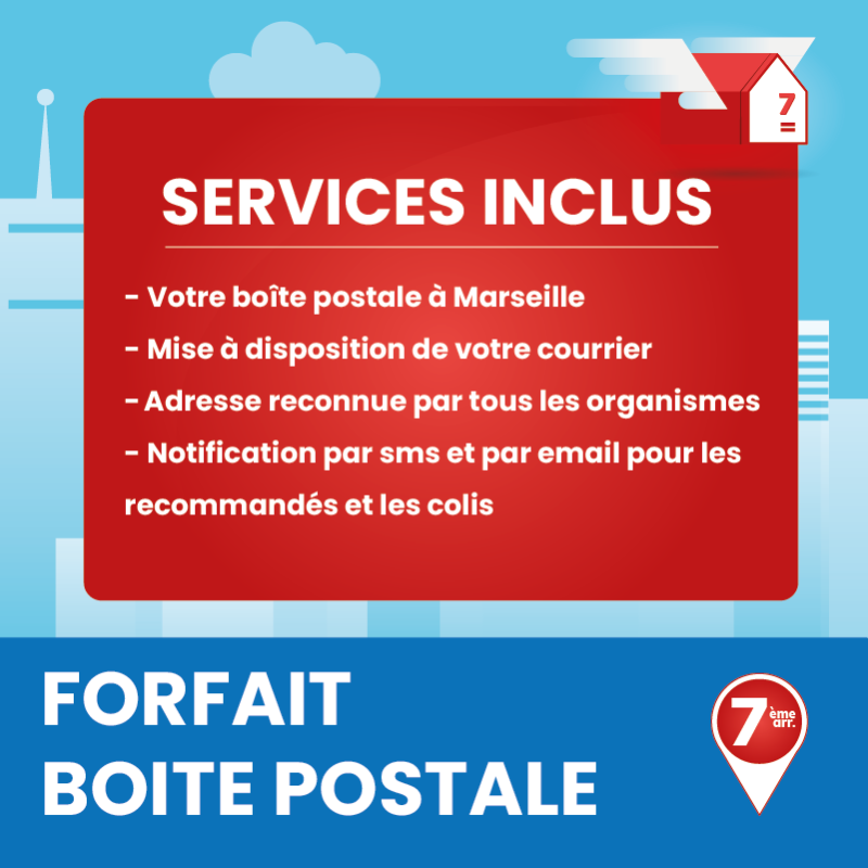 Adresse postale en France - boîte postale Marseille 7
