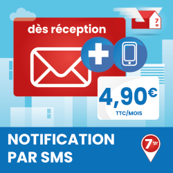 Adresse postale en France - Notification dès réception d'un courrier