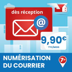 Adresse postale en France - Numérisation du courrier dès réception