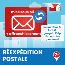 Adresse postale en France - Réexpédition postale 1x / mois
